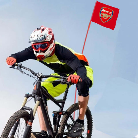 Arsenal Premier League Bicycle Bike Rear Wheel Flag