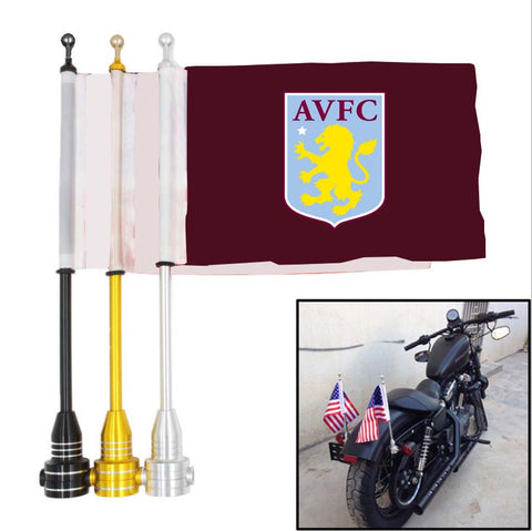 Aston Villa Premier League Motocycle Rack Pole Flag