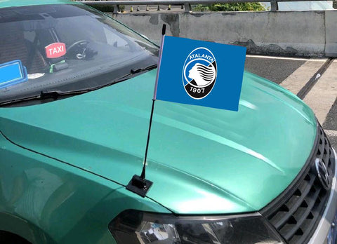 Atalanta Serie A Bandiera sul cofano dell'auto
