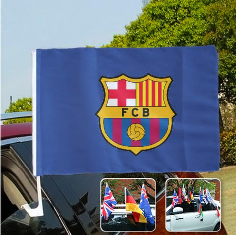 Barcelona La Liga Bandera de la ventanilla del coche