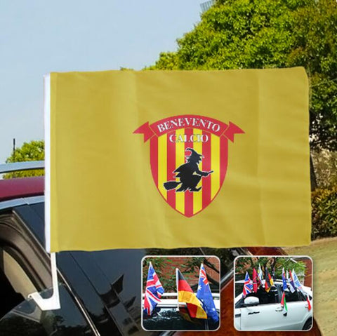 Benevento Serie A Bandiera del finestrino dell'auto