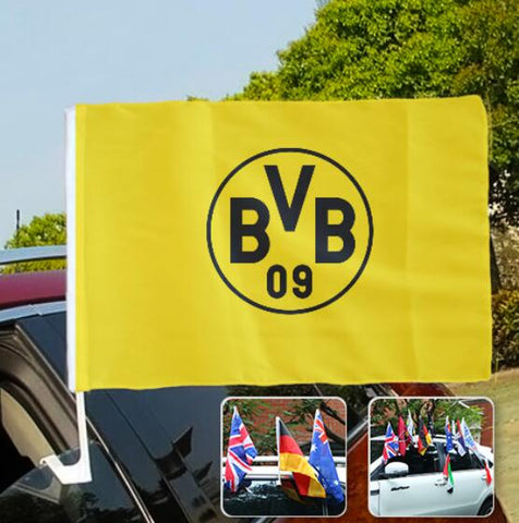Borussia Dortmund Bundesliga Autofenster flagge