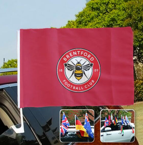 Brentford Premier League Car SUV Automobile Window Flag