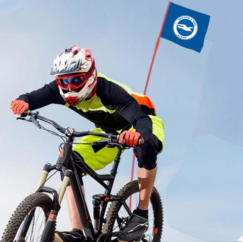 Brighton Hove Albion Premier League Bicycle Bike Rear Wheel Flag