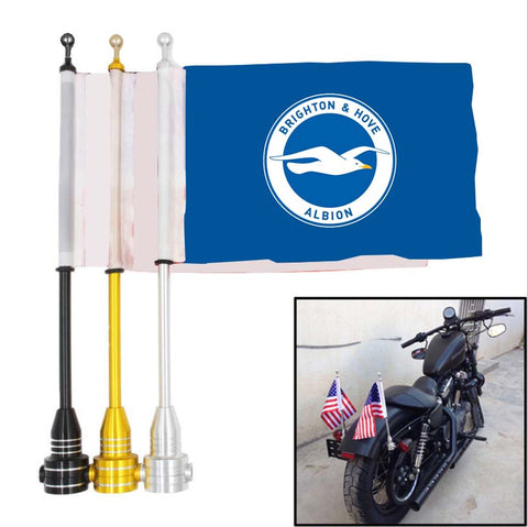 Brighton Hove Albion Premier League Motocycle Rack Pole Flag