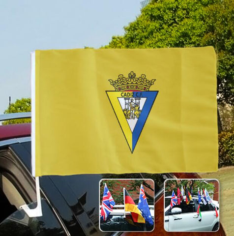 Cádiz La Liga Bandera de la ventanilla del coche