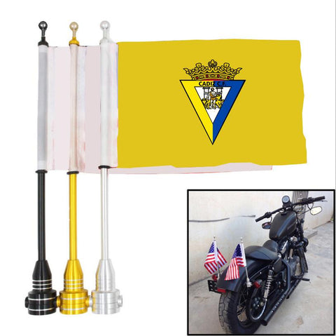 Cádiz La Liga Bandera de poste de bastidor de motocicleta