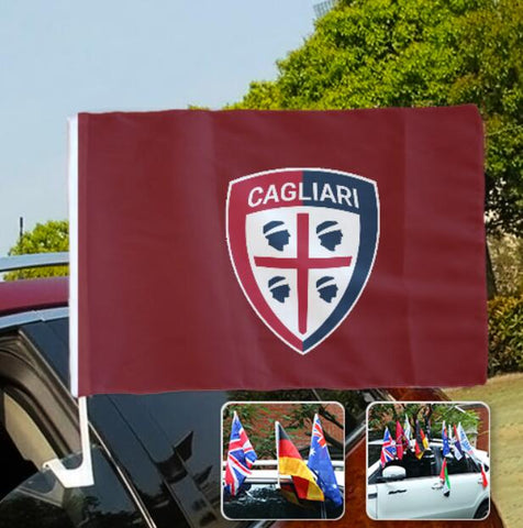 Cagliari Serie A Bandiera del finestrino dell'auto