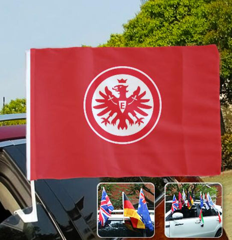 Eintracht Frankfurt Bundesliga Autofenster flagge