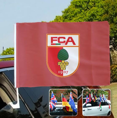 FC Augsburg Bundesliga Autofenster flagge