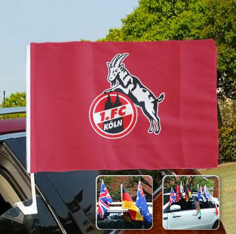 FC Köln Bundesliga Autofenster flagge