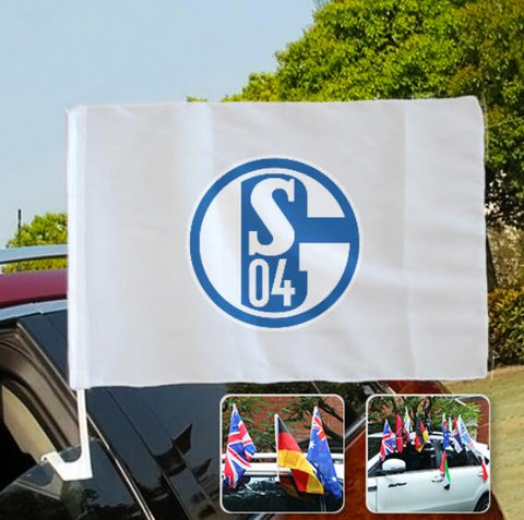 FC Schalke 04 Bundesliga Autofenster flagge