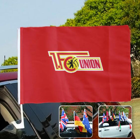FC Union Berlin Bundesliga Autofenster flagge