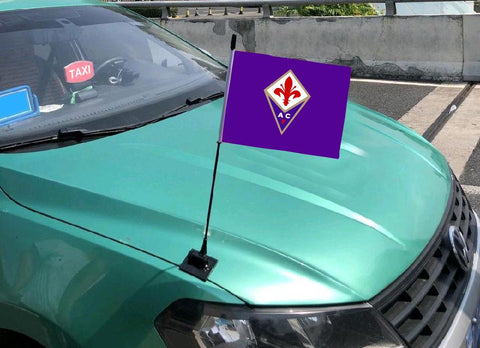 Fiorentina Serie A Bandiera sul cofano dell'auto