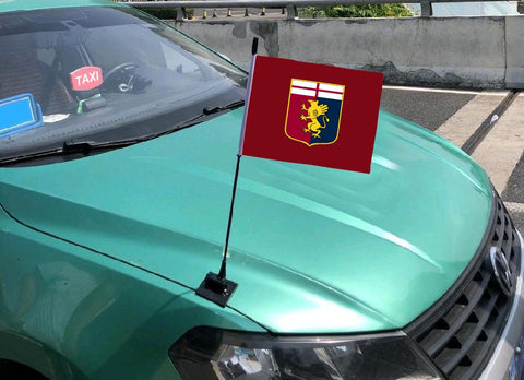 Genoa Serie A Bandiera sul cofano dell'auto