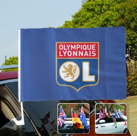 Lyon Ligue-1 Drapeau de fenêtre de voiture