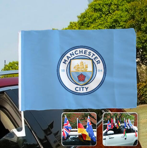 Manchester City Premier League Car SUV Automobile Window Flag