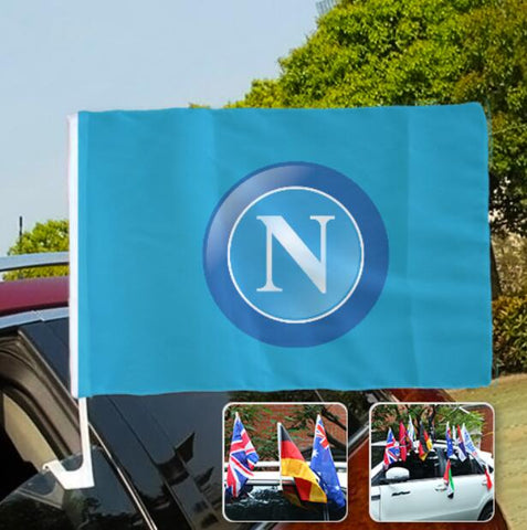 Napoli Serie A Bandiera del finestrino dell'auto