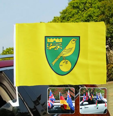 Norwich City Premier League Car SUV Automobile Window Flag