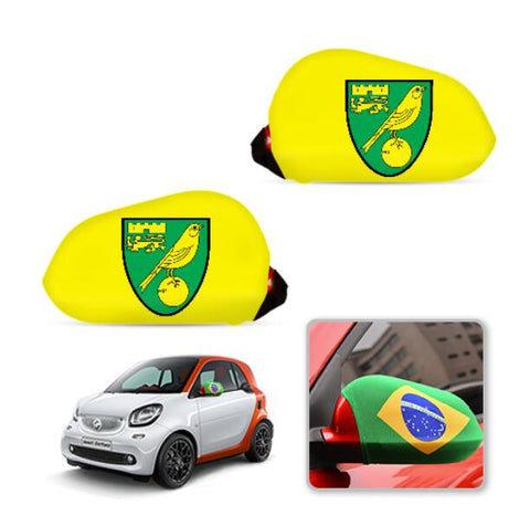 Norwich City Premier League Car Mirror Covers Side Rear-View Elastic