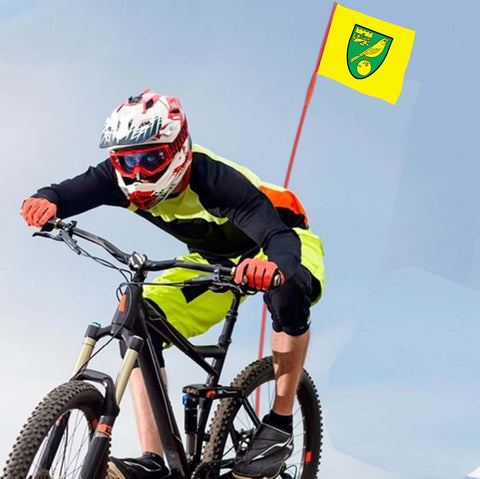 Norwich City Premier League Bicycle Bike Rear Wheel Flag