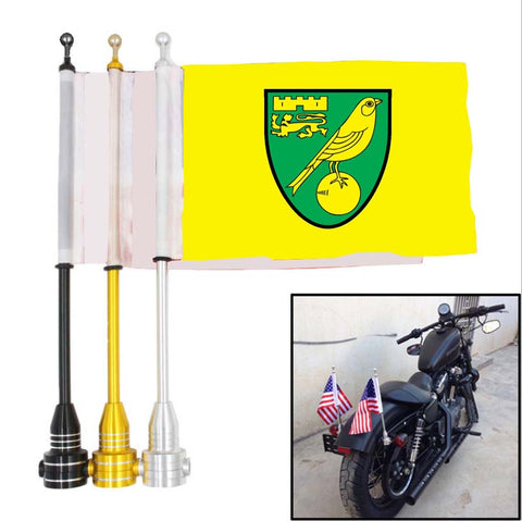 Norwich City Premier League Motocycle Rack Pole Flag