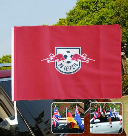 RB Leipzig Bundesliga Autofenster flagge