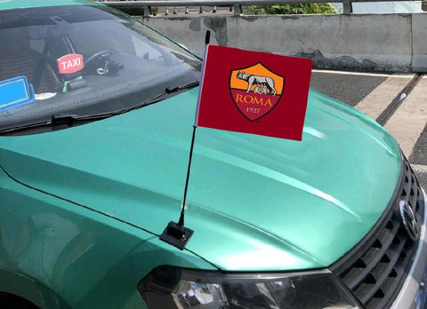Roma Serie A Bandiera sul cofano dell'auto