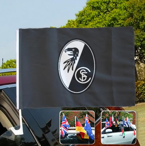 SC Freiburg Bundesliga Autofenster flagge