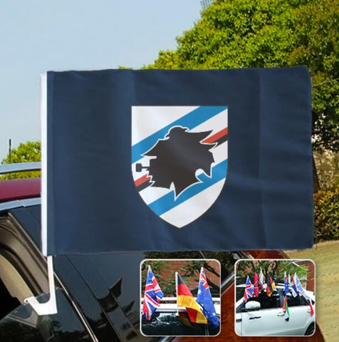 Sampdoria Serie A Bandiera del finestrino dell'auto