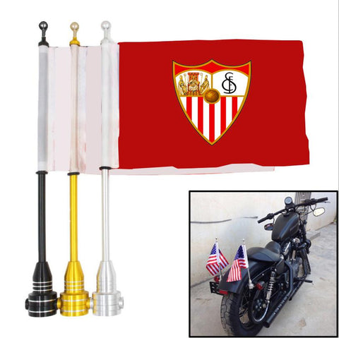 Sevilla La Liga Bandera de poste de bastidor de motocicleta