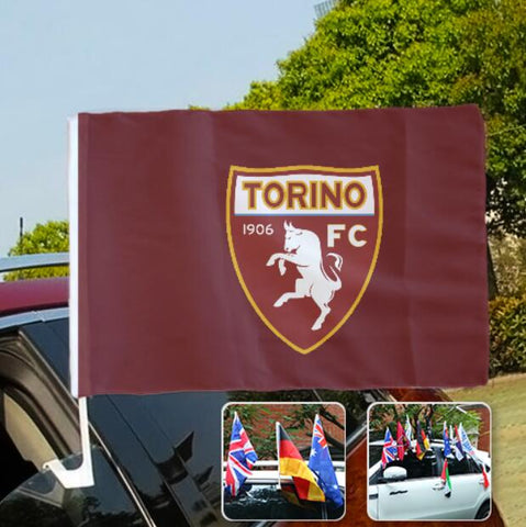 Torino Serie A Bandiera del finestrino dell'auto