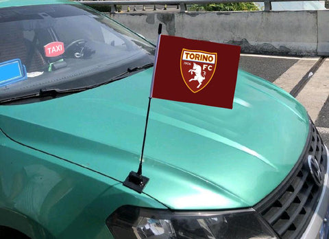 Torino Serie A Bandiera sul cofano dell'auto