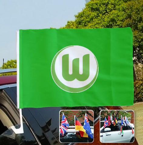 Wolfsburg Bundesliga Autofenster flagge