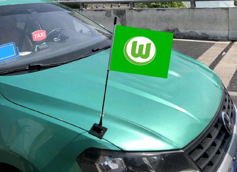 Wolfsburg Bundesliga Autohaubenflagge