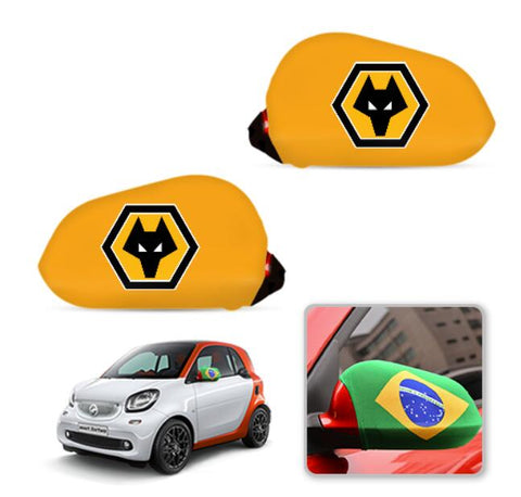 Wolverhampton Wanderers Premier League Car Mirror Covers Side Rear-View Elastic