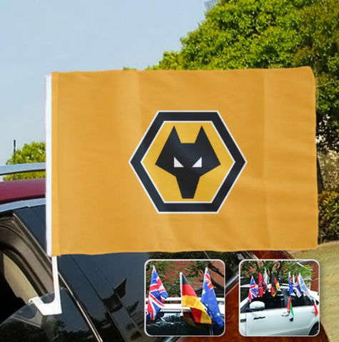 Wolverhampton Wanderers Premier League Car SUV Automobile Window Flag