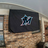 Miami Marlins MLB Outdoor Heavy Duty TV Television Cover Protector