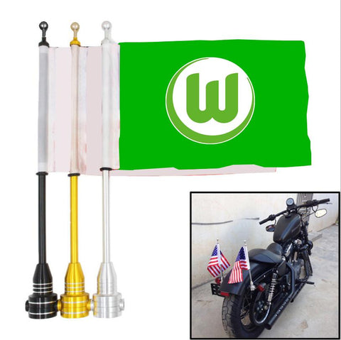 Wolfsburg Bundesliga Motorrad-Gepäckträger-Flagge